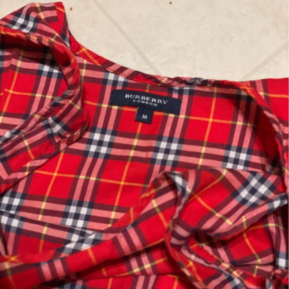 Burberry Red Nova Check 💯% Cotton Pajama Short Set! Like New! Perfect! ❤️❤️ - Picture 11 of 11